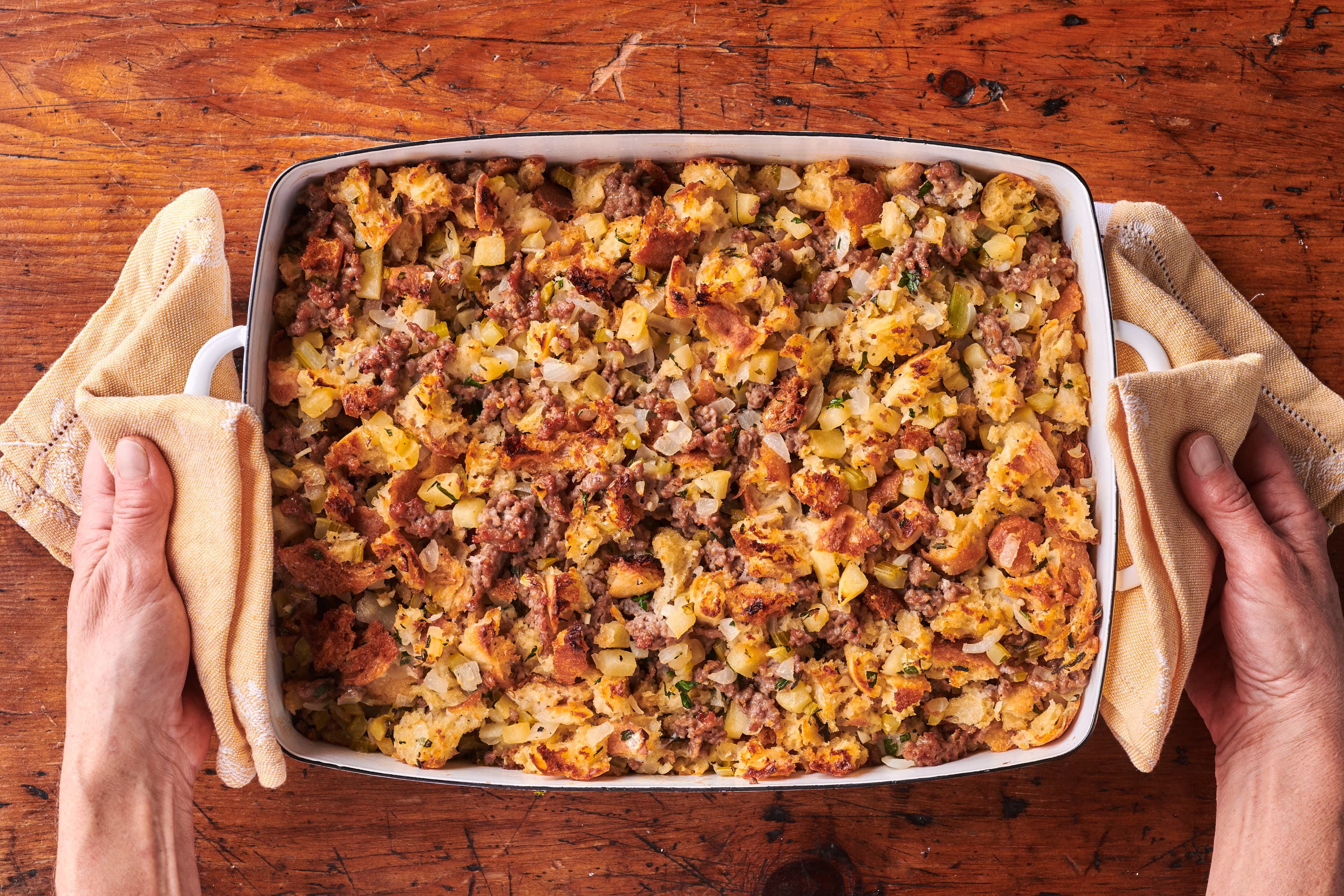 How To Make Sausage & Herb Stuffing The Easiest Recipe Kitchn