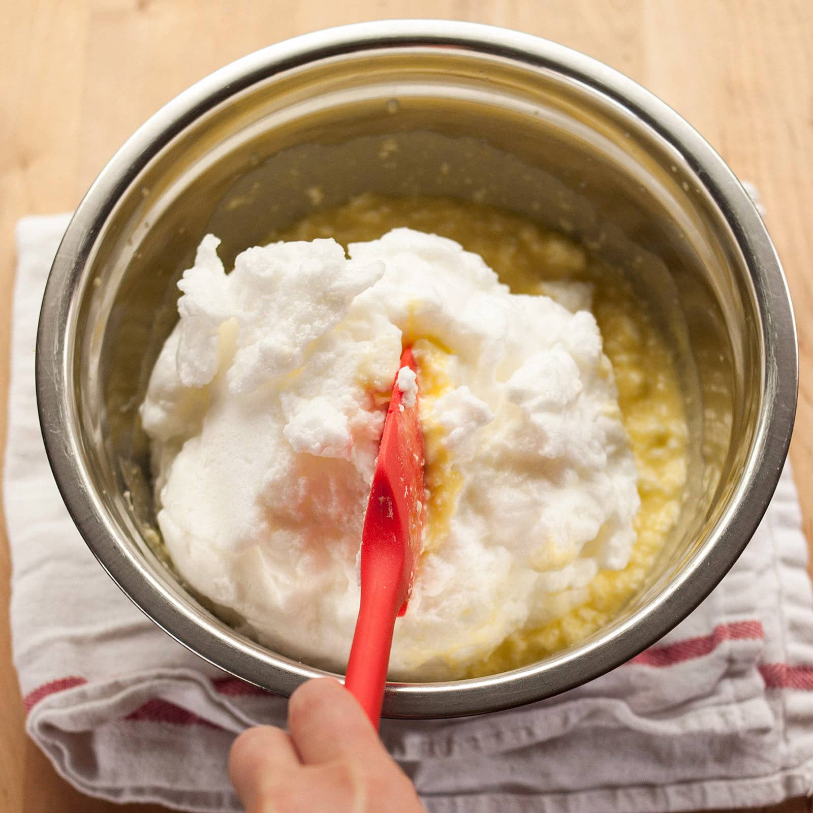 How To Fold Egg Whites or Whipped Cream Into a Batter Kitchn