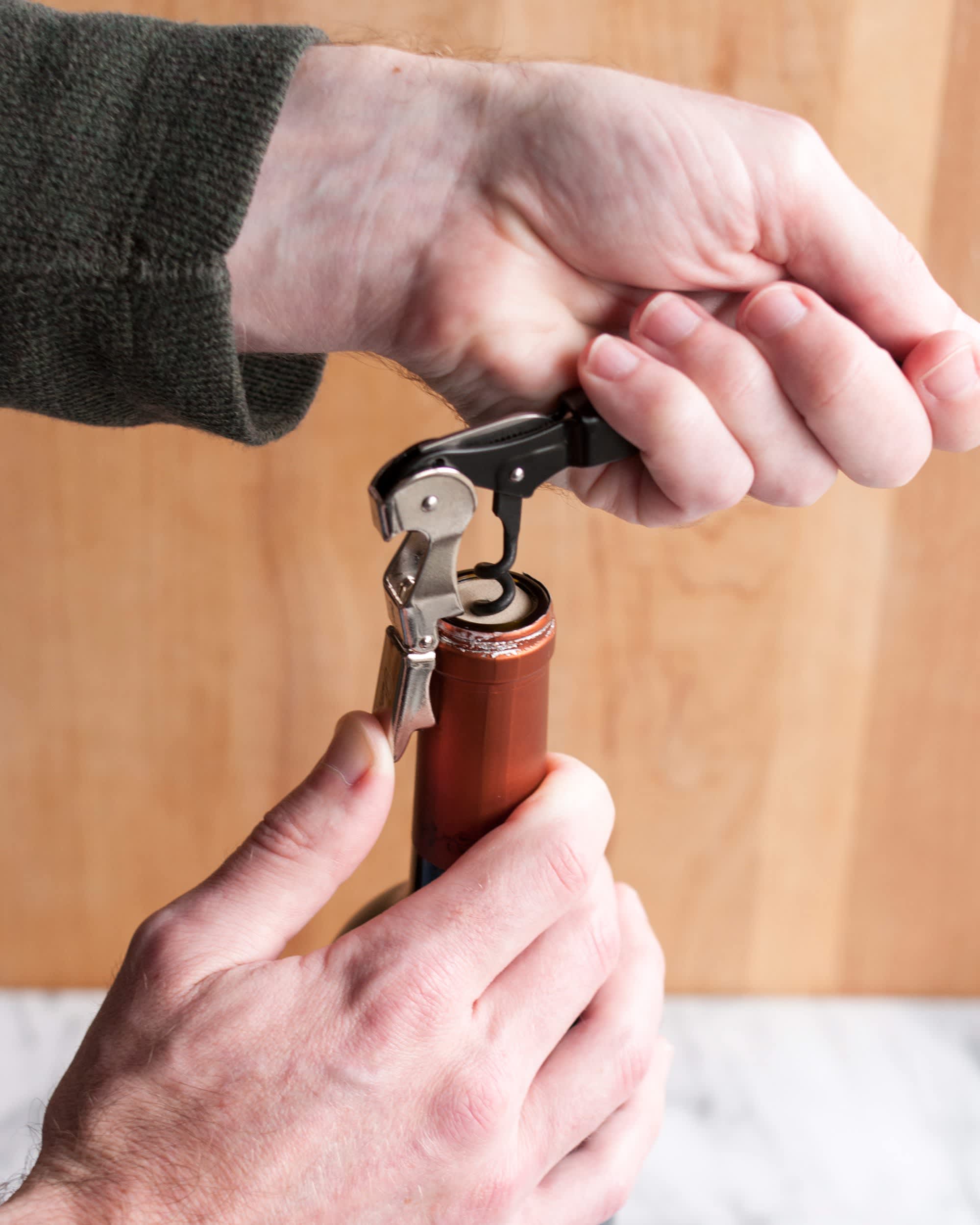 How To Open a Bottle of Wine Using a Wine Key Corkscrew Kitchn