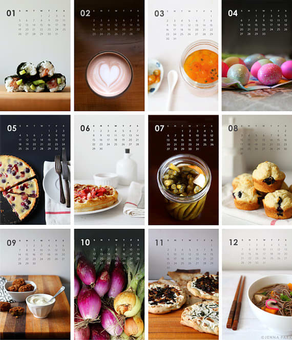 12 Beautiful Food Calendars for 2014 Kitchn