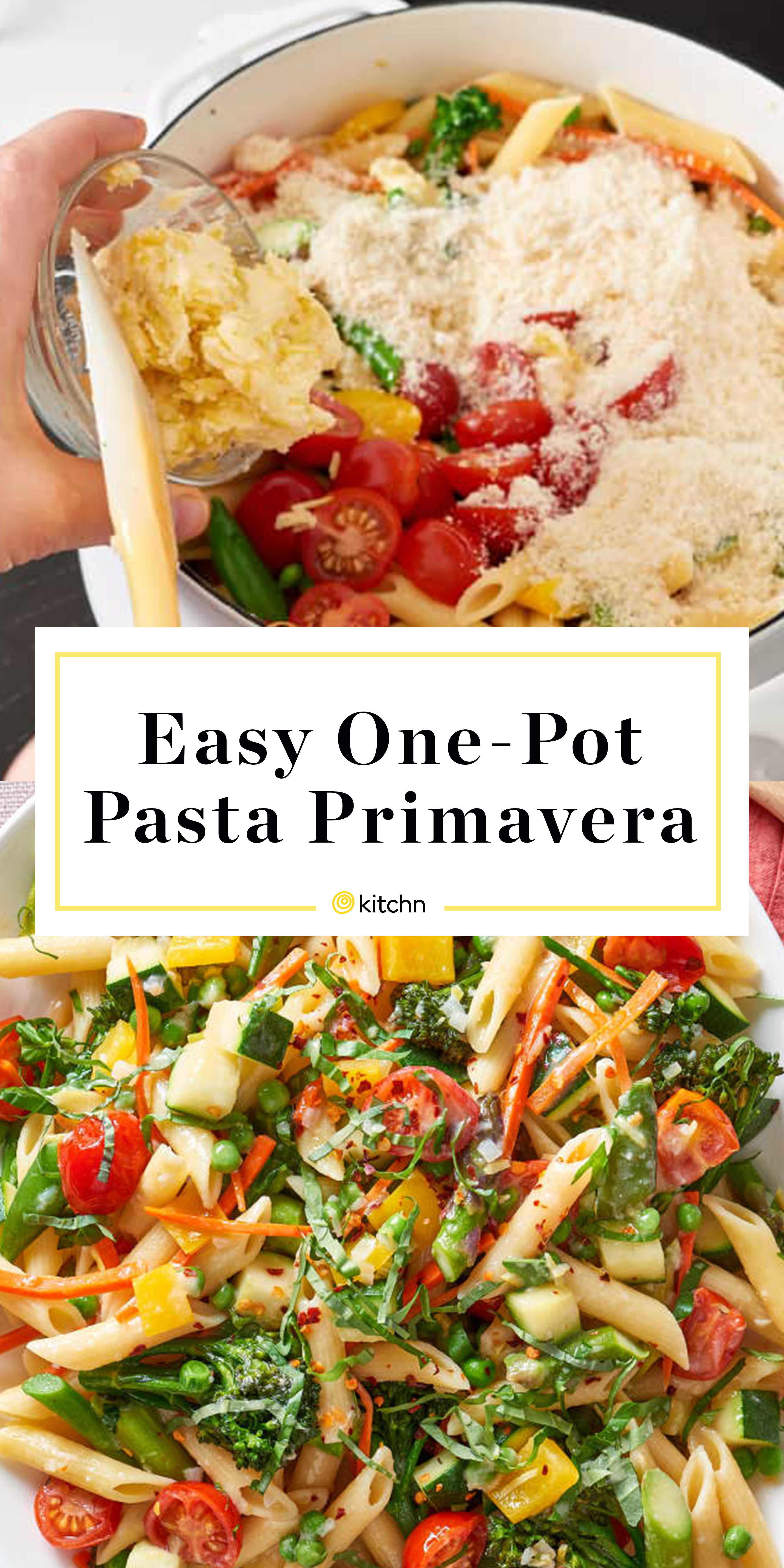 Pasta Primavera Recipe One Pot Pasta Dish Kitchn 