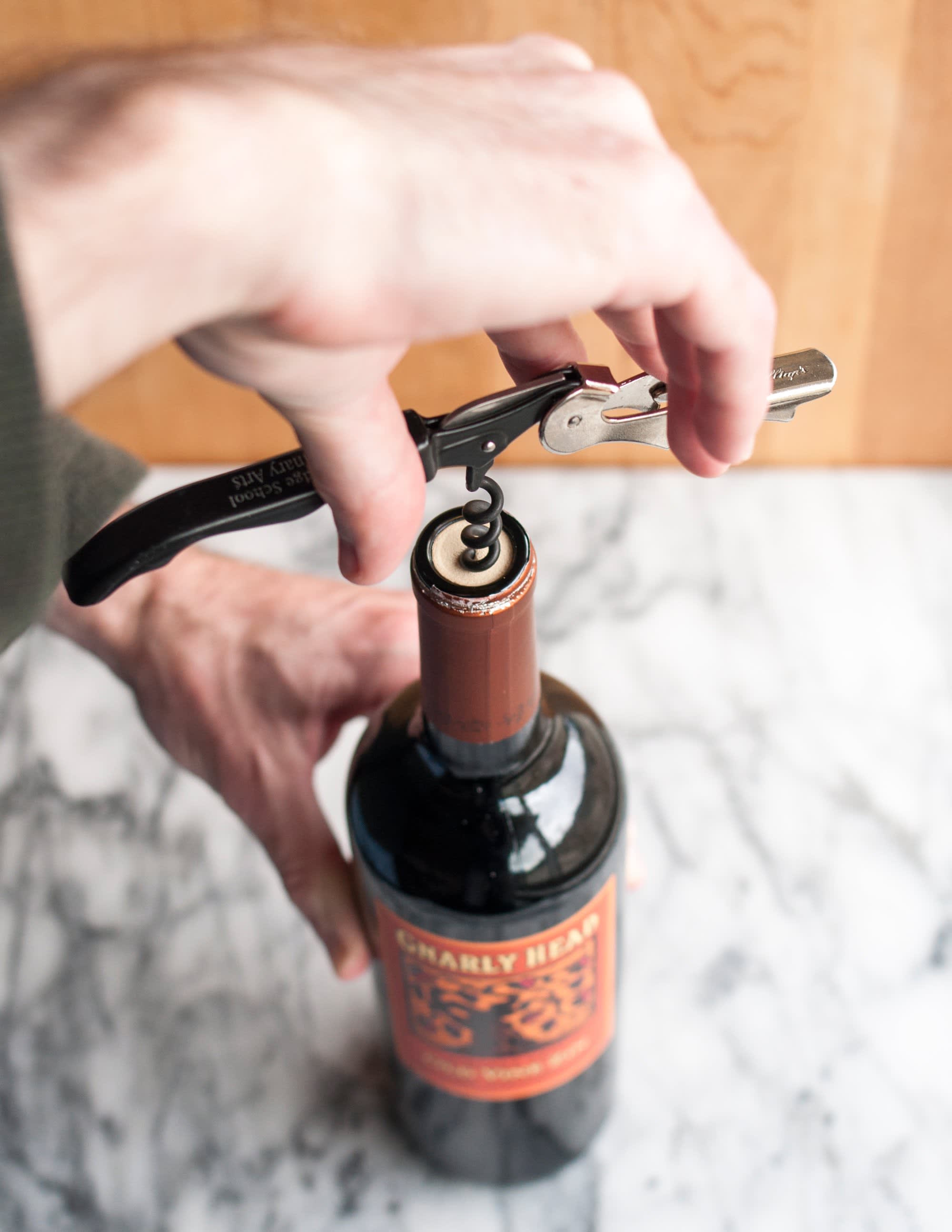 How To Open a Bottle of Wine Using a Wine Key Corkscrew Kitchn