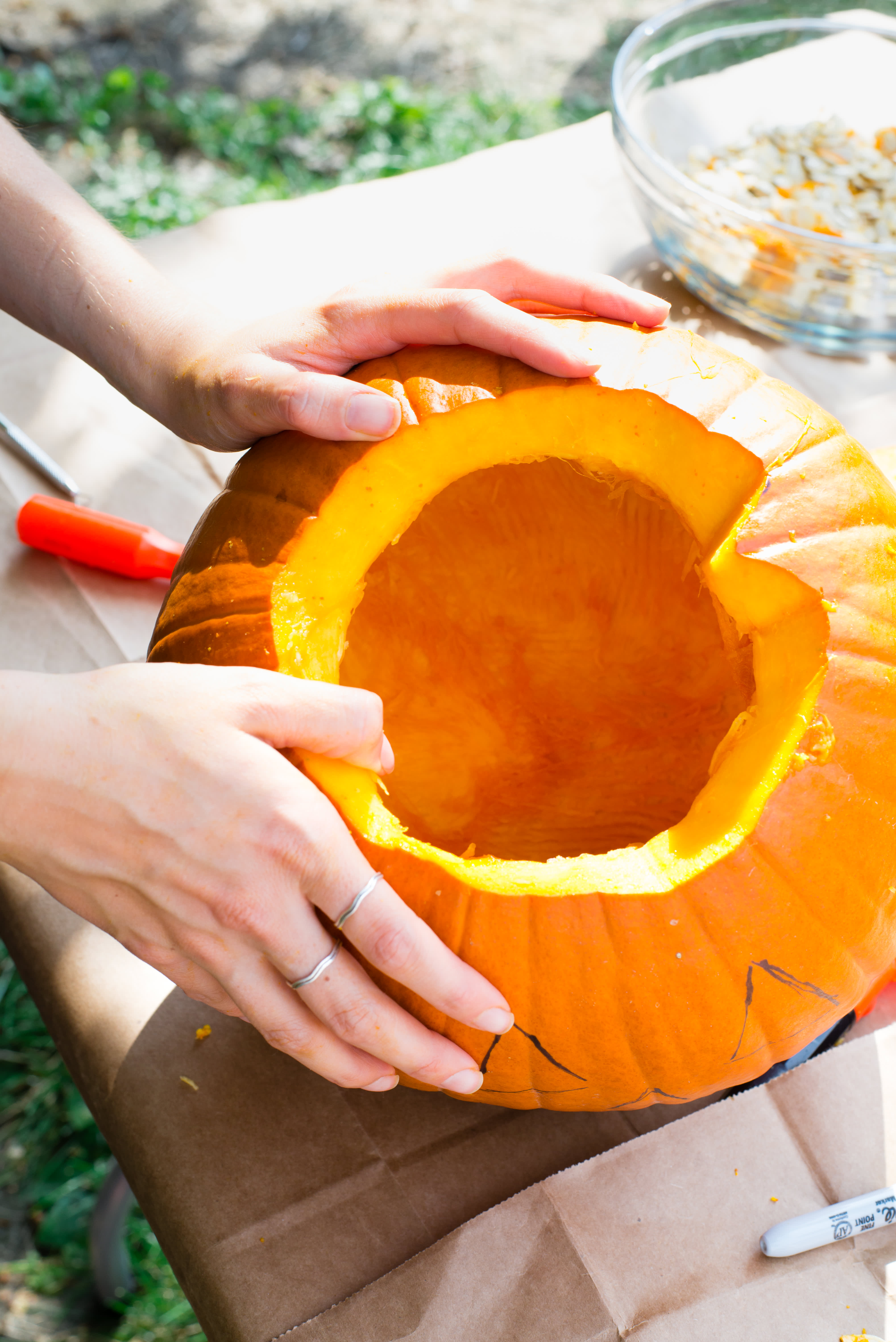 Easiest Way To Carve a Pumpkin for Halloween Kitchn