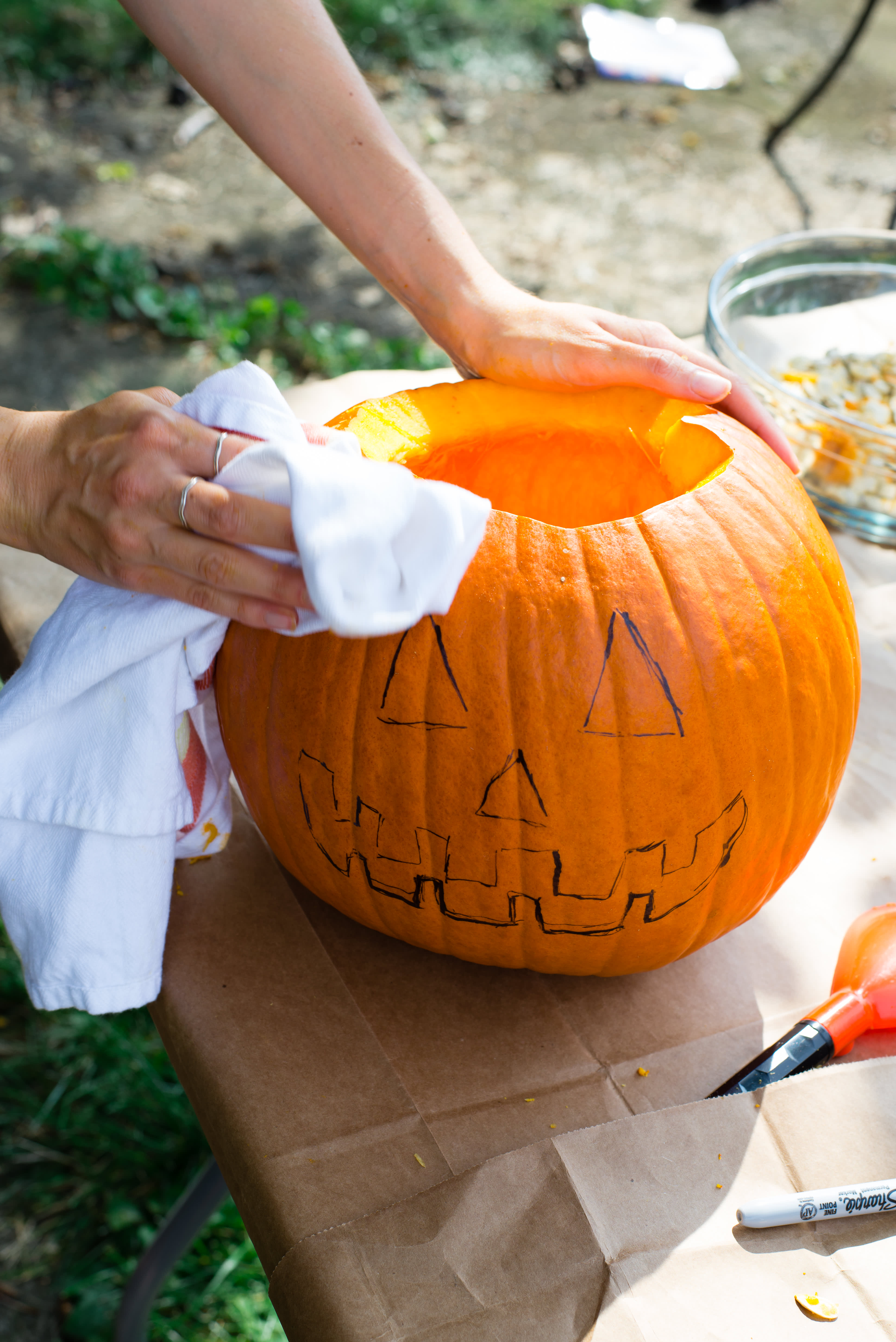 Easiest Way To Carve a Pumpkin for Halloween Kitchn