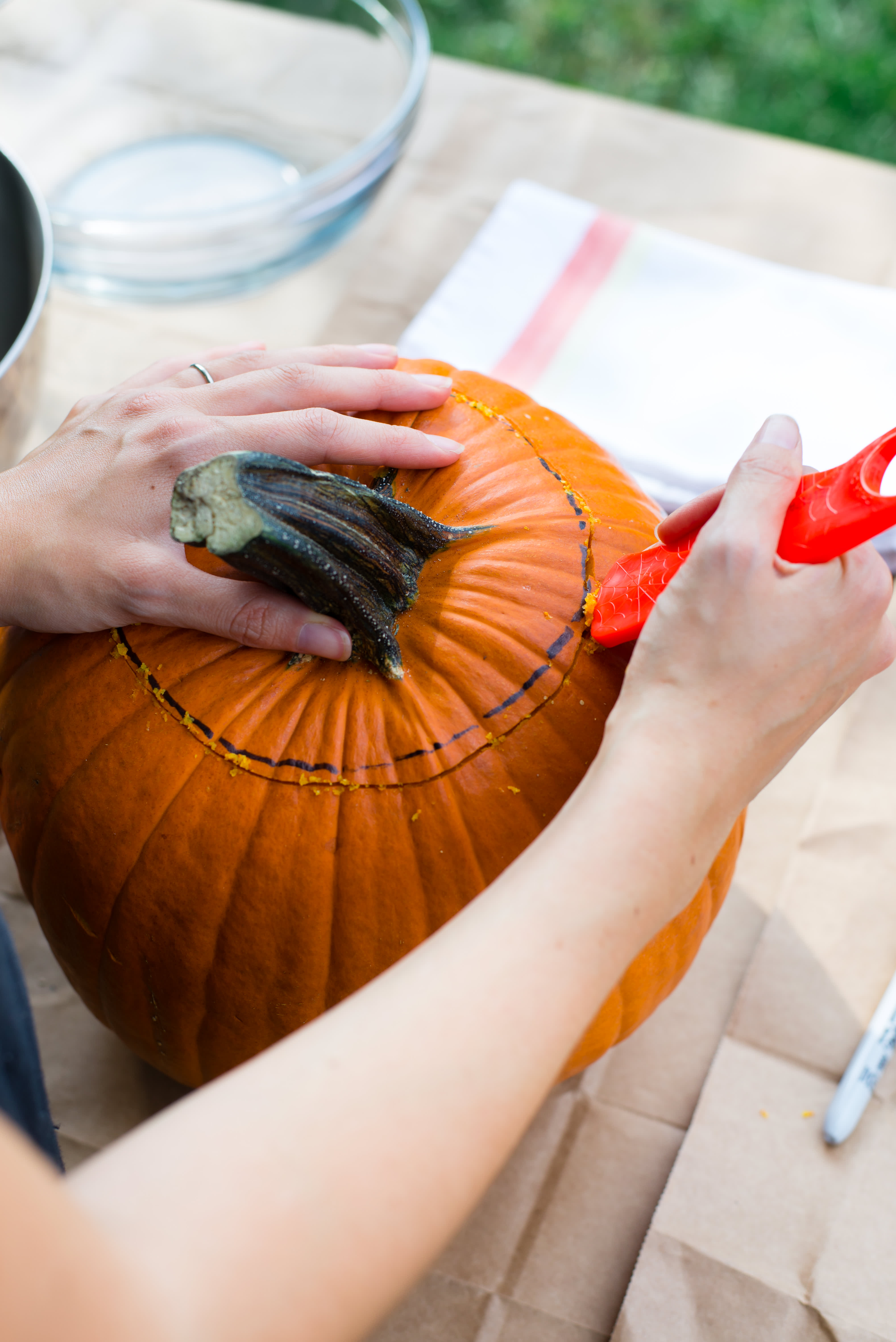 Easiest Way To Carve a Pumpkin for Halloween Kitchn