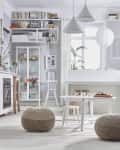 Living room with white IKEA furniture