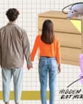 collage of ikea furniture and toy rats