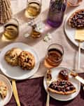 holiday tablescape with desert
