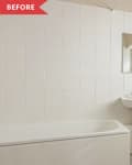 Before: All-white bathroom