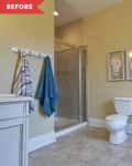 Before: Toilet, shower, and tub