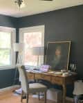 Before: Cluttered office with dark gray walls