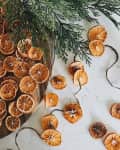 DIY garland made from orange slices