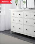 Before: IKEA HEMNES 8-drawer dresser in white