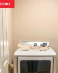 Beige laundry room before makeover