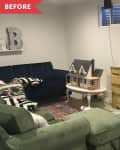 Before: Toy-filled basement