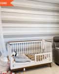 grey and white striped wall