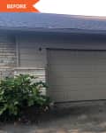 Before: Gray garage door