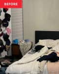 Before: Messy bedroom