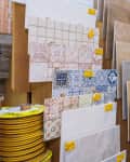 Tile samples in a building supply store
