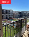 View from balcony before renovation.