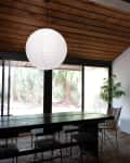 Before: pendant light over a dining table with normal single-socket bulb.