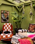 Green painted solarium.