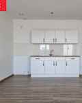empty white kitchen before makeover
