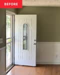 Door open in entryway before renovation.