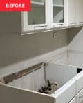 Demo'ed kitchen before renovation.