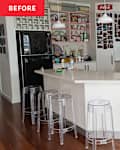 White kitchen before renovation.