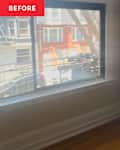 Window in bedroom before renovation.
