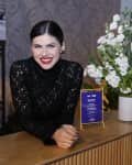 Alexandra Daddario joins Hilton and American Express to celebrate the newly enhanced Hilton Honors American Express Cards in NYC on November 8