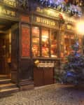 a storefront in strausburg france during the holidays