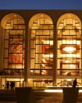 the metropolitan opera at lincoln center in NYC at night