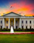 The White House at sunset