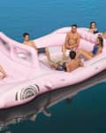 Pink convertible pool float