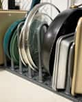 Umbra Peggy Cookware Organizer in use on countertop