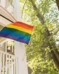 pride flag on house for lgbtq