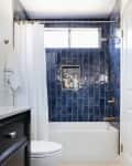 Bathroom with colored grout