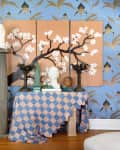 Wallpapered vignette in Virginia Chamlee's book Big Thrift Energy