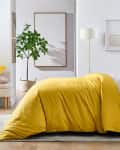 Bed with Apartment Therapy + Cammie Collection bedding in Yellow Jasmine