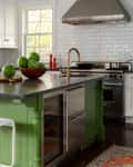 Granite countertops in kitchen.
