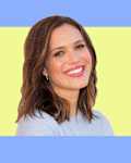 Mandy Moore graphic template headshot, blue and yellow, from Shutterstock 161737934.