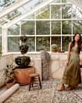 Joanna Gaines poses for a portrait in a Loloi Collab.