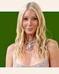 Headshot of Gwyneth Paltrow on a colored background