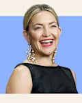 Kate Hudson on a colorful background
