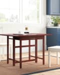 Alaniz Drop Leaf Beech Solid Wood Dining Table wayfair