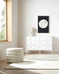 Snoozer Cream Storage Ottoman