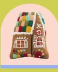Graphic featuring Rifle Paper Co. Gingerbread Felt Pillow