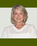 Martha Stewart headshot on colored background